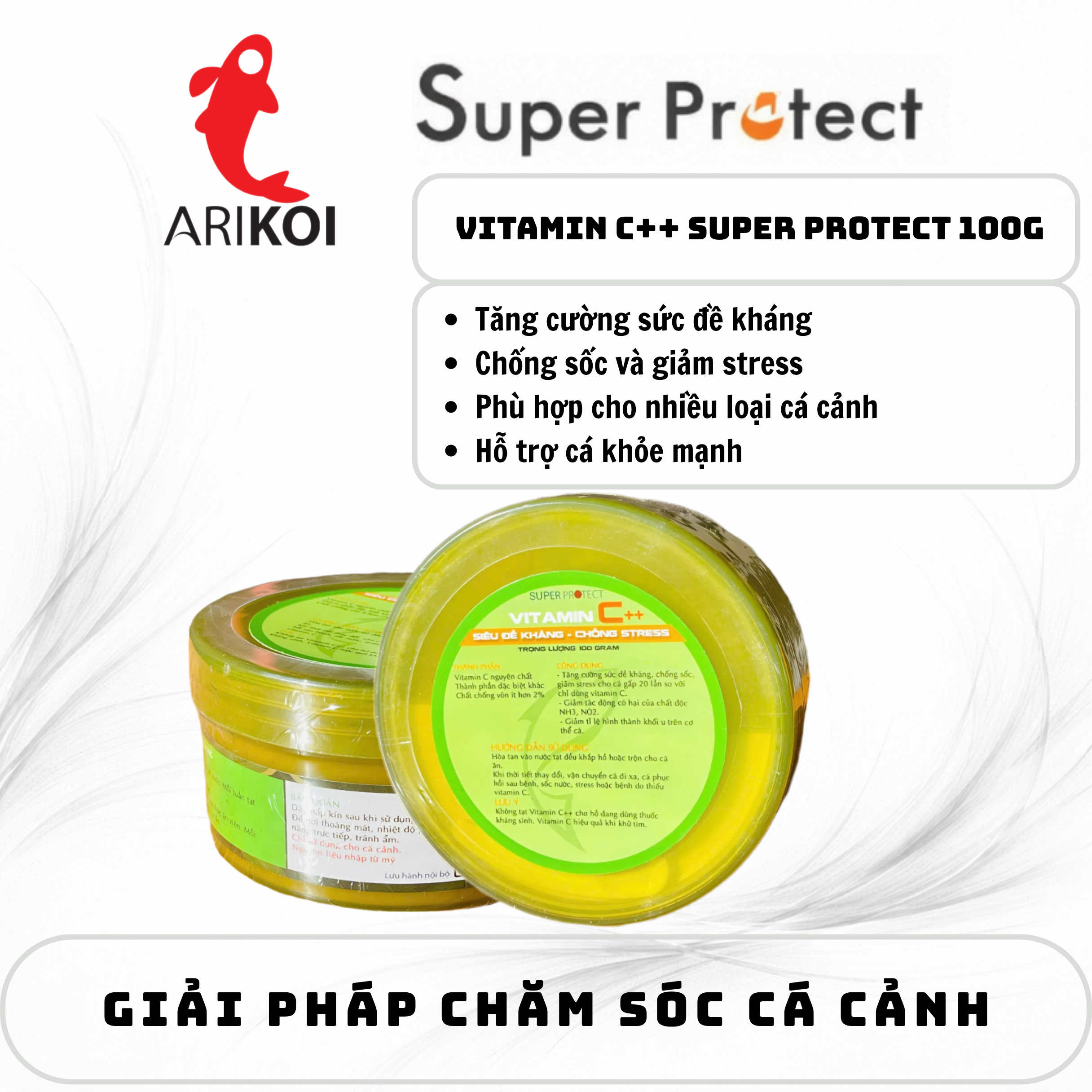 Vitamin C ++ dành cho cá cảnh hộp 100g